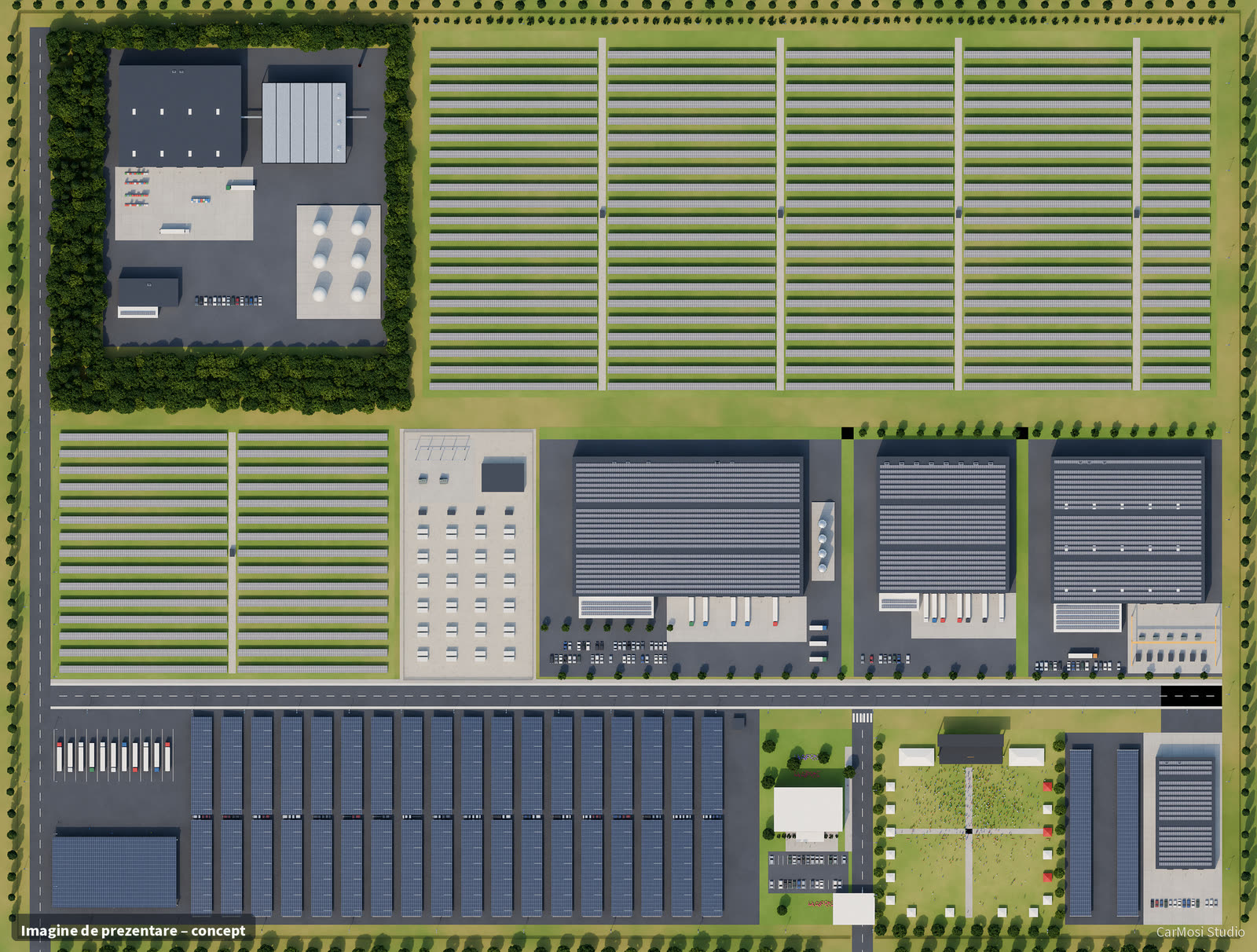 CarMosi Business Park seen from above